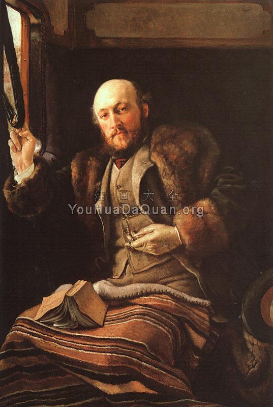 Gentleman in a Railway Carriage - 詹姆斯·蒂索